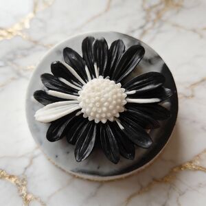 Black and White Floral Soap